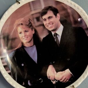 Vintage 1986 "Prince Andrew and Fergie' Adams Brand Collectors Ceramic Plate